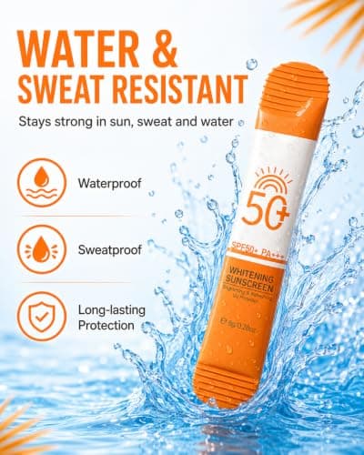 24 Pack Mini Travel Sun Cream, Sunscreen SPF 50+, Travel Size Sunscreen for Face & Body, Portable Skincare Set for Handbag, Holidays, Commute, Beach & Outdoor Trips, Mini 8g Tubes — view 4