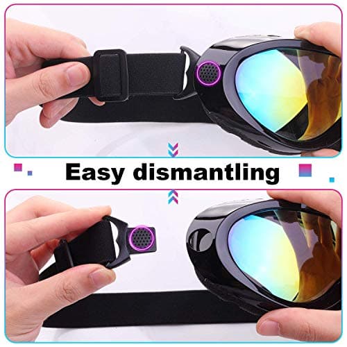 Yizerel Ski Goggles, Pack of 2, Snowboard Goggles for Kids, Boys & Girls, Youth, Men & Women, with UV 402 Protection, Wind Resistance, Anti-Glare Lenses, New Edition — view 4