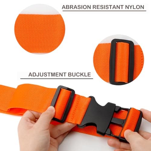 4-Pack Luggage Straps for Suitcases Heavy Duty Suitcase Straps Secure Travel Case Strap Luggage Belt 4 Colour Suitcase Identifier Set Personalised — view 5