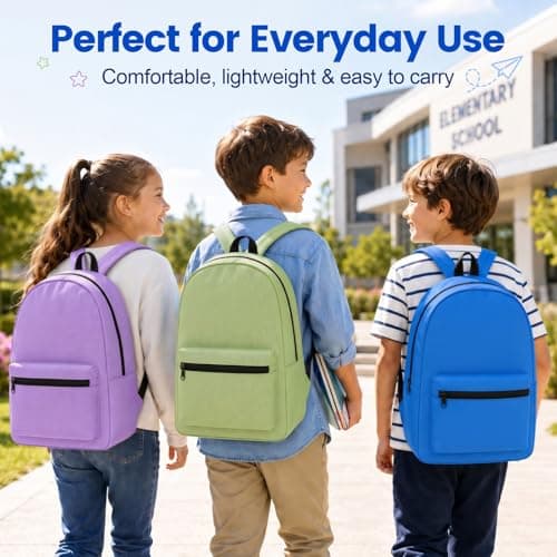 BAYSING 12 Pack Bulk Backpacks, Wholesale 17-Inch Lightweight Bookbags for Daily Use, Travel, Gym, Outdoor Activities, Events & Corporate Bundles, 6 Assorted Colors — view 2
