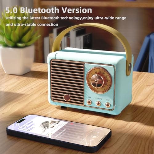 Retro Bluetooth Speaker Portable Wireless Speaker Gifts for Teenage Boys — view 3