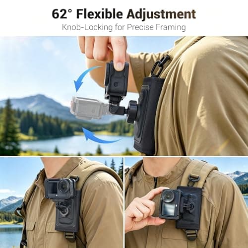 JJC Backpack Shoulder Strap Mount for Go Pro Hero 13 12 11 10 Action Camera — view 4