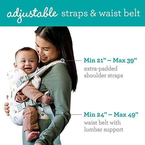 Infantino Flip Advanced 4-in-1 Baby Carrier - Ergonomic, Convertible, Face-in and Face-Out Front and Back Baby Carrier for Newborn to Toddler 3,6-14,5kg, Rainbow — view 3