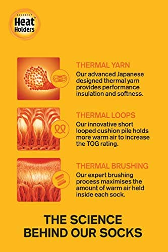 Heat Holders Ultra Lite - Ladies Thin Lightweight 1.0 TOG Winter Warm Casual Thermal Dress Socks (4-8 uk, Solid Black) — view 6