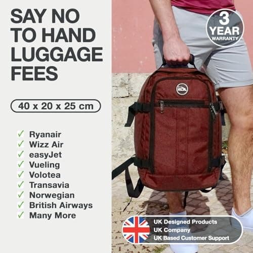 Cabin Max Ryanair Cabin Bag Underseat Hand Luggage Travel Backpack 40x20x25 — view 2