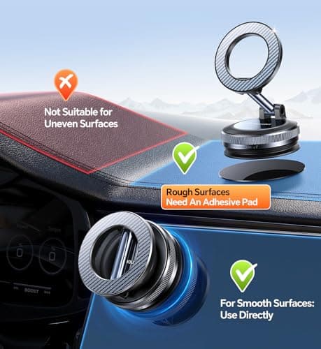 Coolpow Phone Holder for Cars,Vacuum Magnetic Car Phone Holder for Magsafe — view 6