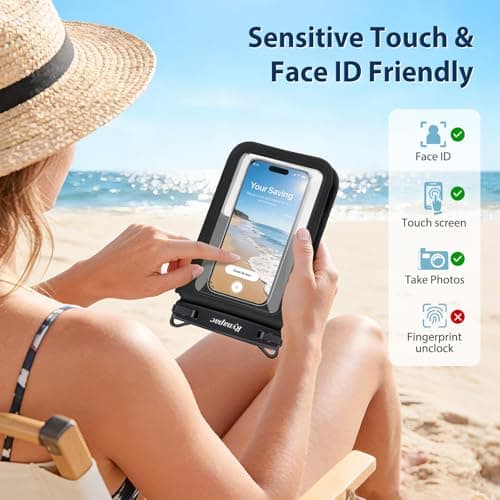 Rynapac IPX8 Waterproof Phone Pouch Up to 8"-2 Pack Double Space Dry Bag — view 6