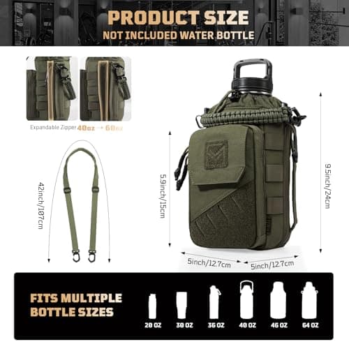 Magnetic Gym Bag with Water Bottle Holder Fits 1-2L Bottles — view 4