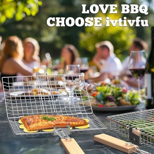 Nesting Grill Baskets Set, BBQ Accessories, Outdoor Camping, Gifts for Men — view 6