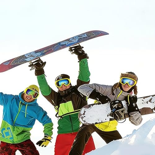Ski Goggles Snowboard Goggles - UV Adjustable Snowmobile Riding Offroad Protective Goggles, Cycling Motorcycle ATV Glasses Winter Snow Sports Glasses For Youth Men Women Teens Boys & Girls (Yellow) — view 5