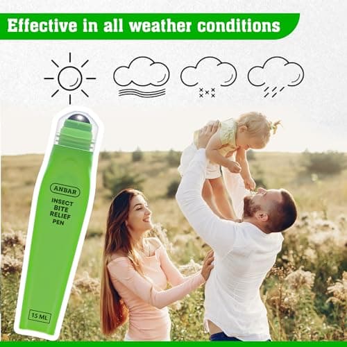 Anbar Bug Bite Relief Pen for Mosquitos, Wasps, Nettles, and Insects, 15 mL, Fast Acting Instant Relief, Deet Free, Gentle on Sensitive Skin, Anti-Itch Support for Kids and Adults — view 5