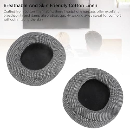 Omquot Foam Earpads with High Density Memory for Nova Pro Wireless Gaming Headphones Comfortable and Durable Earpads for Long Term Use Material: Linen — view 4