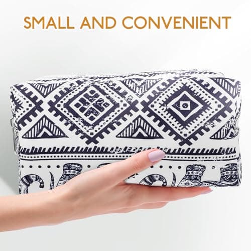 Cotton Linen Makeup Bag Zipper Pouch for Travel and Business Trips — view 4