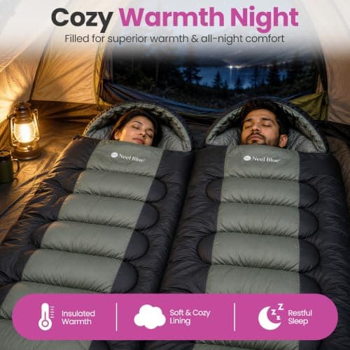 WedDecor Sleeping Bag for Adults, Hooded Sleeping Bag, Comfy Straight Shape — view 6