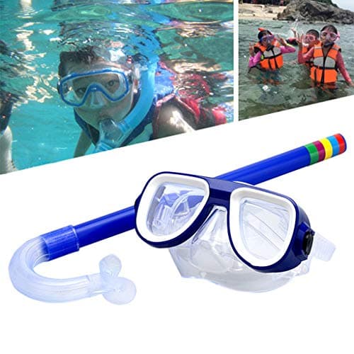 Children's snorkeling Scuba Snorkeling Maske Swimming Goggles Glasses with dry Snorkels Tube Equipment Non-Toxic Diving Gear 3-8 Years-Green — view 2