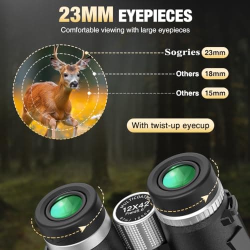 Sogries 12x42 HD High Power Binoculars for Adults — view 5