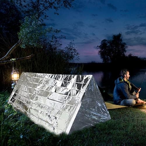 Survival Blanket Aluminum Foil Lightweight Poncho — view 2