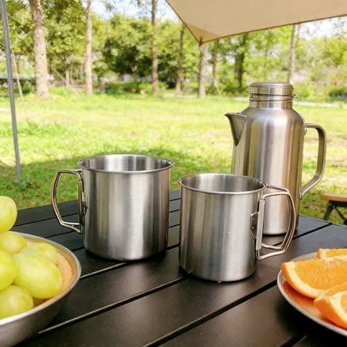 BSDLZCH 16 Pcs Stainless Steel Camping Cutlery Set for 2 — view 4