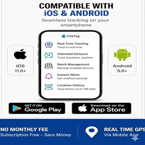 GPS Tracker for Cars – Car Tracker No Monthly Fee, Real Time GPS Tracker Vehicle Tracking Device, Mini Magnetic Hidden GPS Car Tracker UK, For Kids, Vans & Motorcycles, iOS & Android Compatible — view 3