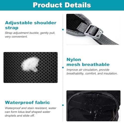 Wihozte Foldable Travel Backpack 30L Hiking Backpack - Waterproof Rucksack, Lightweight Foldable, Multi-Scene Use Work Outdoor Cycling Camping Walking Sport Daypack, Men & Women Large Bag — view 2