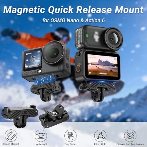 JJC Osmo Nano Action 6 Magnetic Mount Quick Release Adapter Accessories — view 3