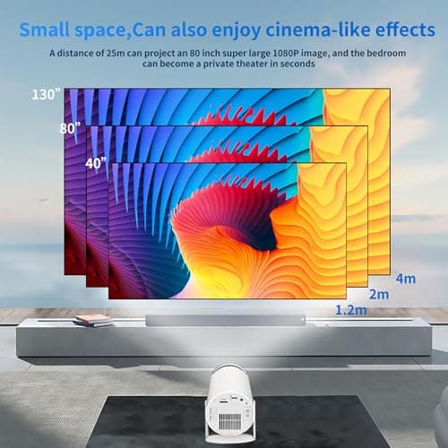 Portable Mini Projector with 2 Gamepad, X30 130 Inch Outdoor Video Game Console Projector with Classic Game 20000+, 4K Screen Theater Movie Projector Support WiFi, Bluetooth with Controller — view 2