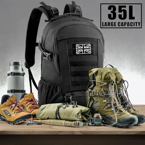 Jueachy Military Tactical Backpack 35L Water Resistant Rucksack for Men — view 5