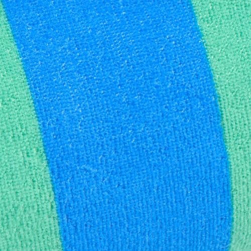 OHS Inflatable Travel Pillow Stripe Bolster Cushion, Gifts for Women Lightweight Compact Portable Back Support Pillow with Soft Microfibre Cover for Sun Loungers Poolside, Blue/Green - 36 x 16 x 16cm — view 6