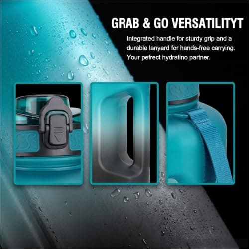 GEMFUL 2.2L Water Bottle Large Capacity Motivational with Time Markers — view 5