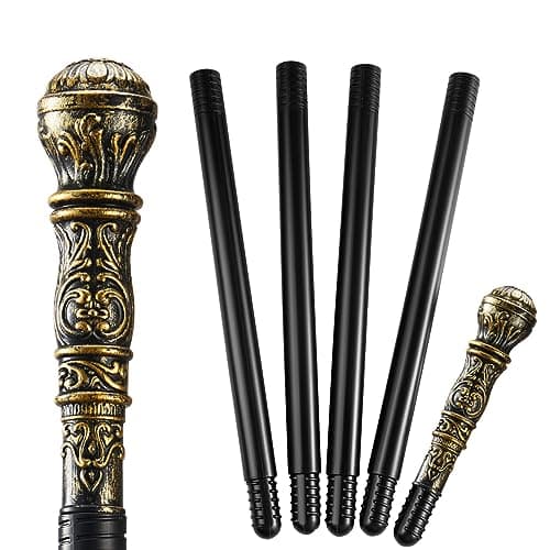 JOYIN halloween Elegant Vintage Cane Wizard Staff Gold 58 3/4inches Costume Prop Stick, Scepter Halloween Walking Canes Accessories for Kids, Dress-up play Parties — view 4