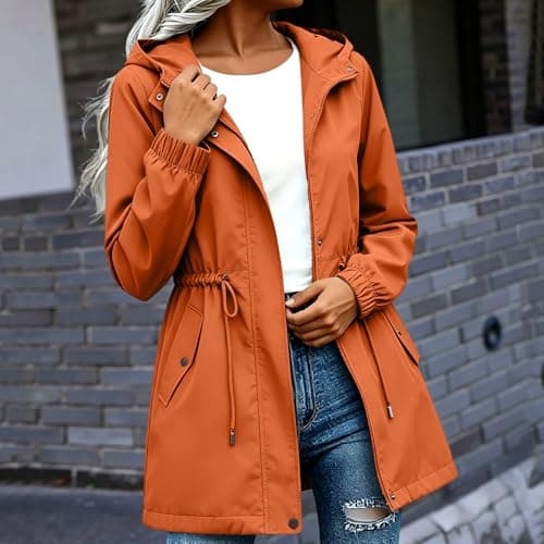 OVARA Women's Lightweight Waterproof Jackets Breathable Hooded Rain Coat Rain Jacket Ladies Packable Functional Windbreaker Jacket Rain Coat for Cycling Hiking Walking — view 2