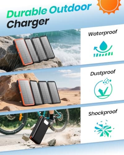 A ADDTOP Solar Power Bank 20000mAh 22.5W Solar Charger with USB C Port — view 6