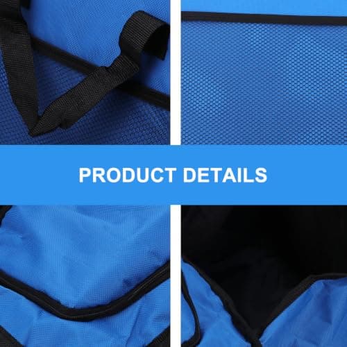 Trunk Storage Box Foldable Insulation Containing Box Blue Oxford Cloth Separate Layer Design Waterproof Wear-resistant Scratch-resistant for Car Trunk and Hiking — view 4