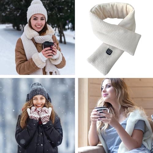Heated Scarf Rechargeable Neck Warmer Scarf with 3 Temperature Settings — view 4