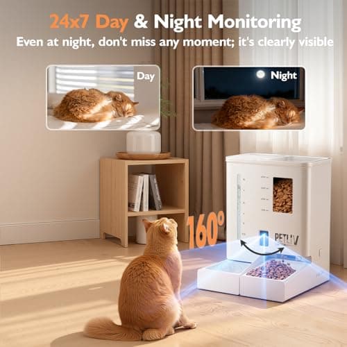 PETLIV Automatic Cat Feeder with 2K HD Night Vision Camera — view 3