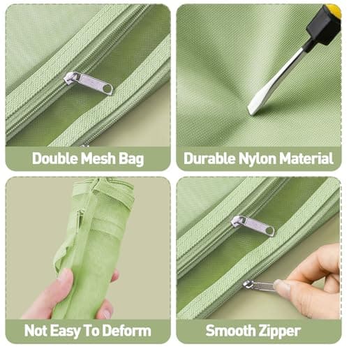 10 PCS 𝐓𝐨𝐲 Storage Bags with Zipper, Colored Mesh Double-Layer Storage — view 4