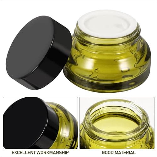 5pcs Refillable Cream Jars 15g Glass PP Travel Containers with Lids — view 3