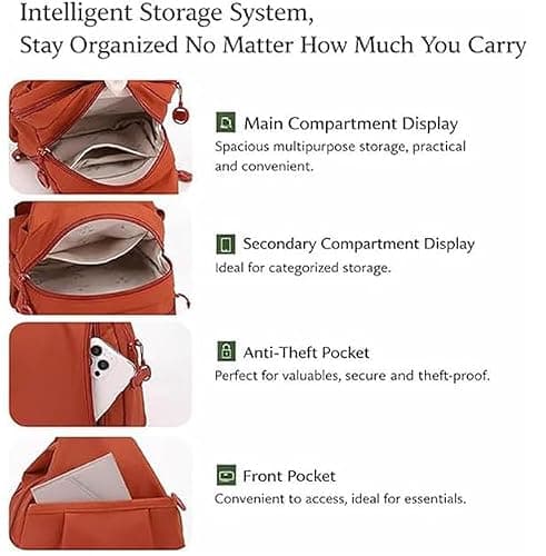 2026 Premium 3 in 1 Anti-Theft Travel Tote Bag, 3 in 1 Anti-Theft Travel Tote Bag,Waterproof 2-Way Commuter Bag,Large Capacity Oxford Convertible Shoulder Travel Bag (Black) — view 5