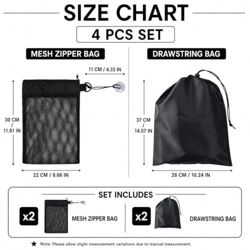 4Pcs Hanging Toiletry Bags Wet Dry Wash Bag Set for Travel and Gym — view 2