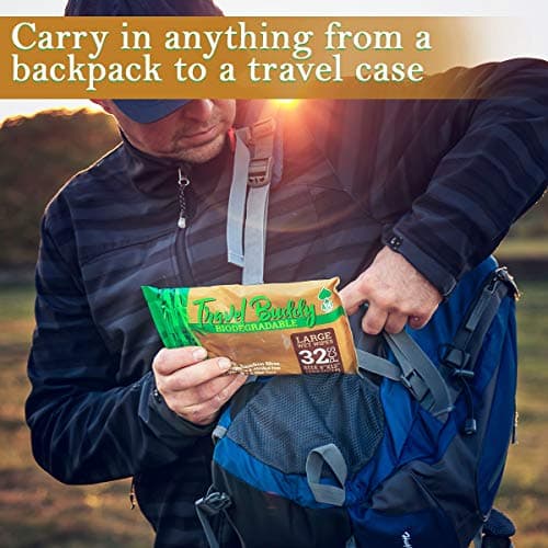 Ace Travel Buddy Large Body Wet Wipes - No Rinse Bath Or Shower Bamboo Wipe - Gym, Travel, Camping, Backpacking, Hiking, Pets, Festival Essentials/Accessories, 32 Wipes(8"X12"/20X30CM) — view 4