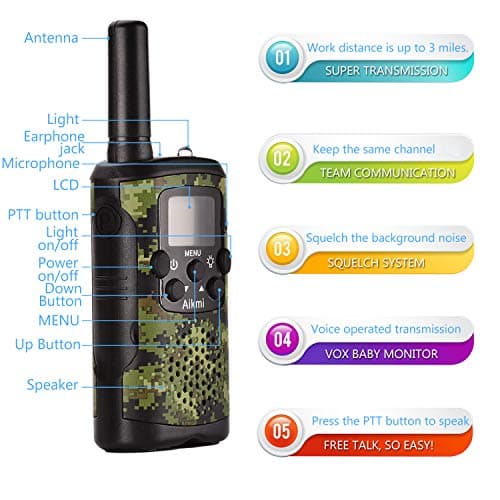 Aikmi Walkie Talkies for Kids Toys and Paracord Bracelets, Gift Boys Girl — view 5