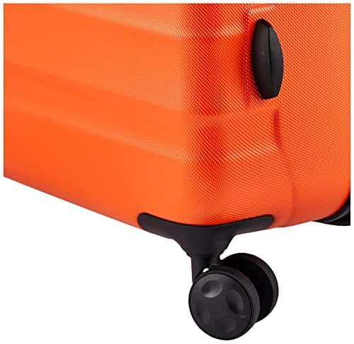 Amazon Basics Hard Shell Large Suitcase - Expandable ABS Travel Luggage with 4 Double Spinner Wheels - Scratch Resistant and Lightweight Construction - 78 x 52.6 x 32cm - Burnt Orange — view 4