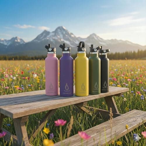 Mondello Insulated Stainless Steel Water Bottle with Straw & Strap (Yellow, 750ml) – Double Wall Vacuum Flask, Leakproof BPA-Free Drinks Bottle for Hot & Cold — view 5