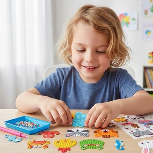 Diamond Art for Kids, 42Pcs Small Diamond Art Kits with Animal Designs, Gem Art Kits Kids and Adult Beginners, Creative DIY Craft for Home Decor and Educational Activities — view 4