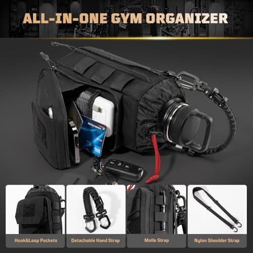 Magnetic Gym Bag with Water Bottle Holder Fits 1-2L Bottles — view 6