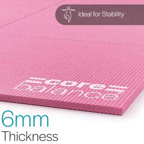 Core Balance Foldable Travel Yoga Mat, Pink — view 4