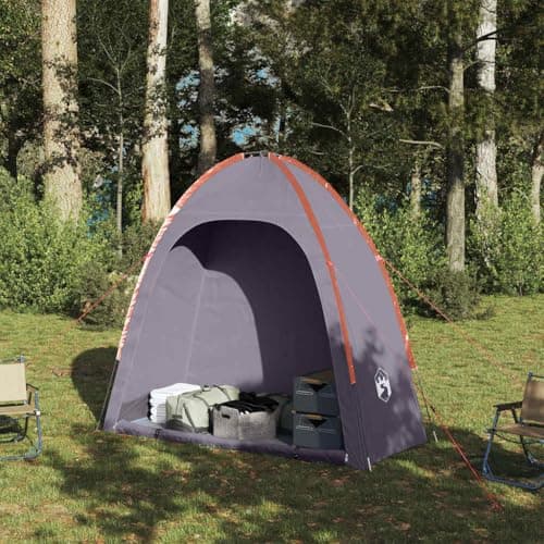 Ziaphsol Side Tent, Grey and Orange, Waterproof, Camping and Hiking, Trekking Outdoor, with Poles, Ventilation, Pack Size 57 x 10 x 10 cm, for Family Tent, Festival, Backpack — view 2