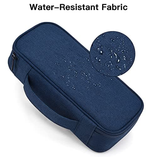 Yundoor Electronics Organizer Travel Case, Carrying Pouch Bag for Travel Essentials, for Cable, Charging Cord (Navy Blue) — view 4