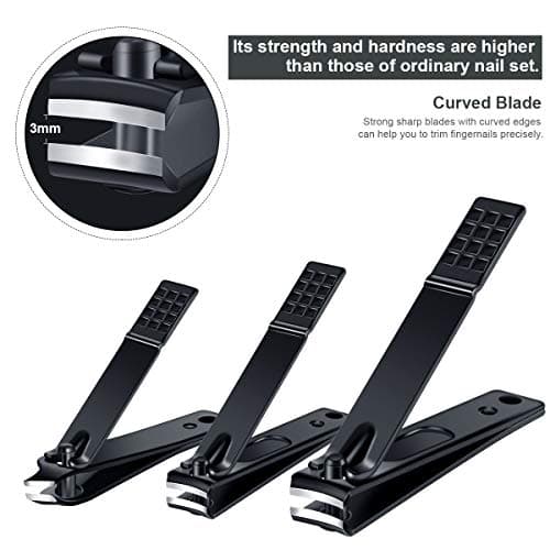 Leipple Manicure Set Professional Nail Clipper Set 16 Pcs, Black — view 2