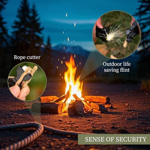 BOSOIRSOU Survival Bracelets 4-Pack | 5-in-1 Paracord Bracelet Set with Fire Starter, Compass & Whistle | Emergency Outdoor Gear for Camping, Hiking — view 5